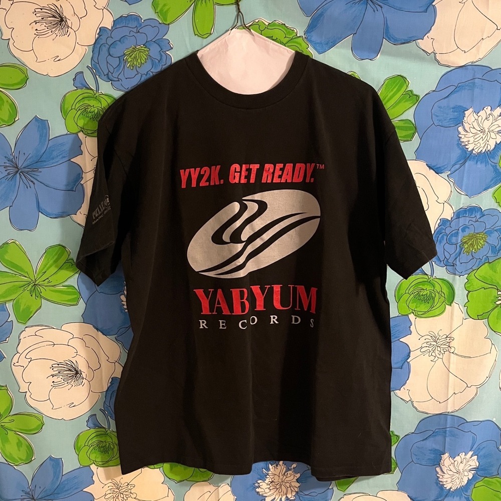 Vintage Yabyum Records 3rd Storee YY2K Promo T-Shirt Pelle Pelle Black XL